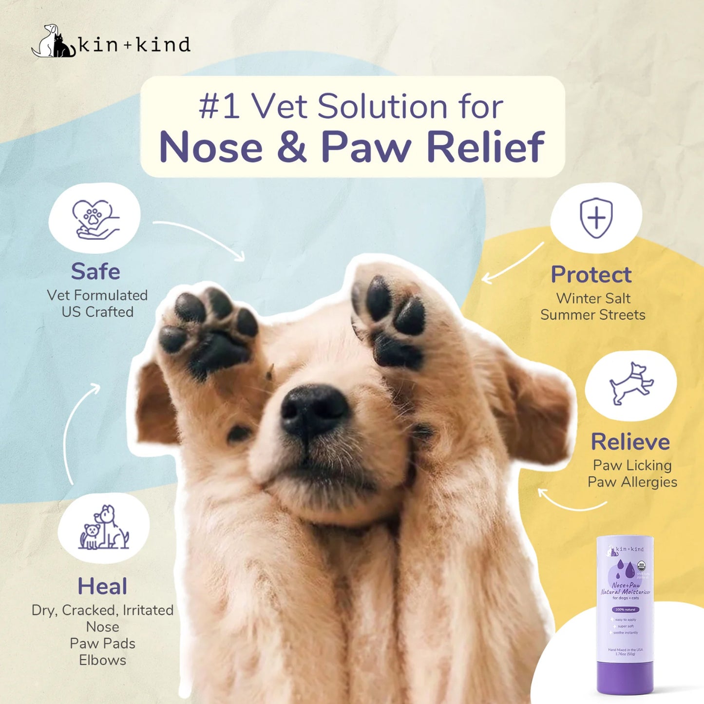 Kin + Kind Nose+Paw Moisturizer (Dog & Cat)