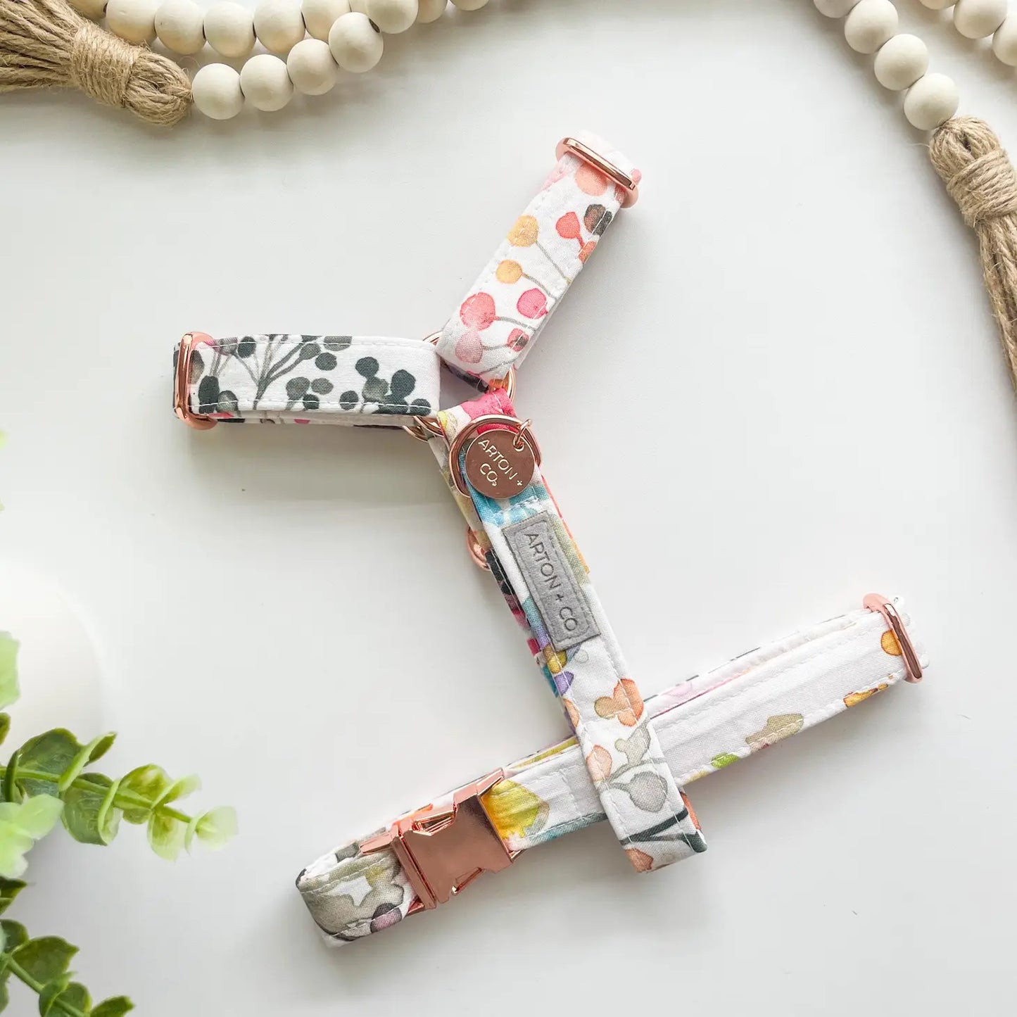 Arton + Co Floral Strap Dog Harness