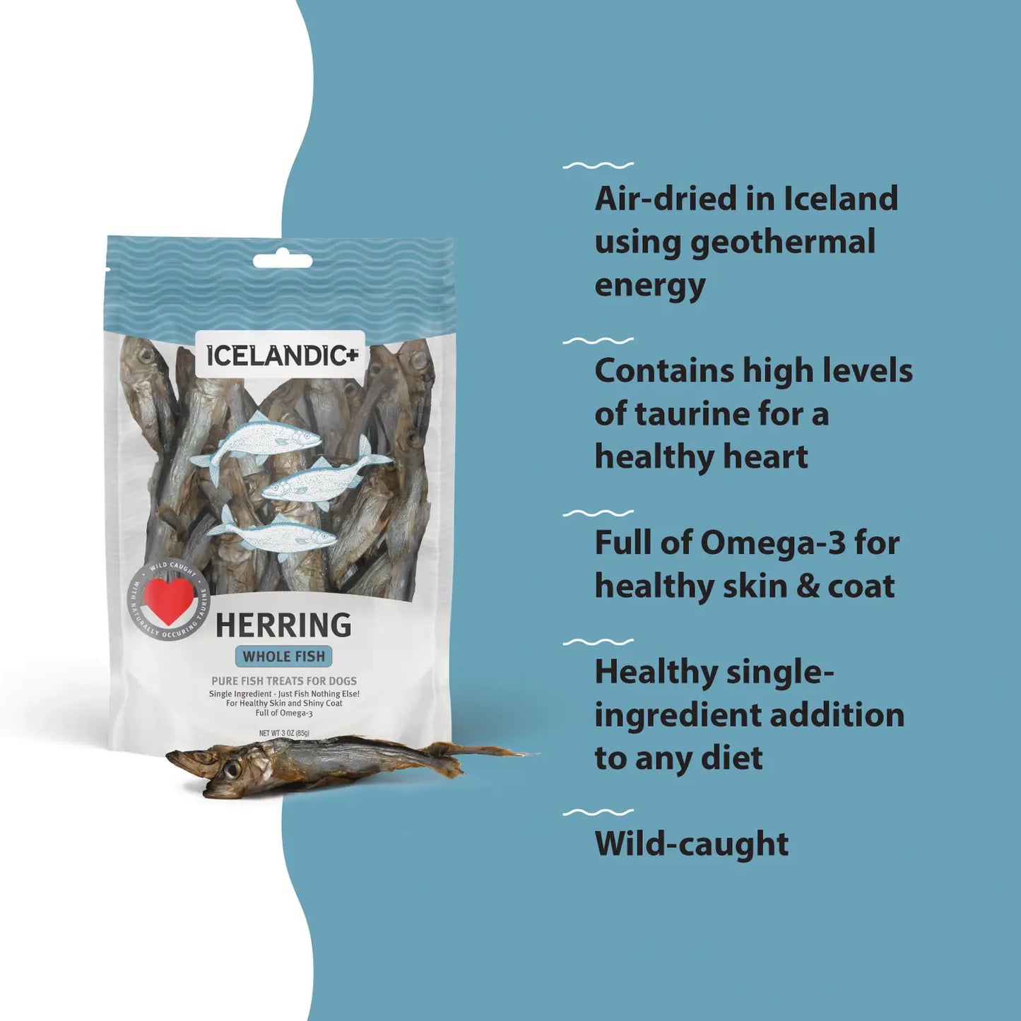 Icelandic+ Herring Whole Fish Dog Treats 3.0-oz
