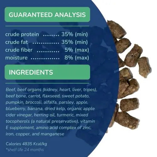 Healthybud Freeze-Dried Beef Meal Bite Dog Food 14oz