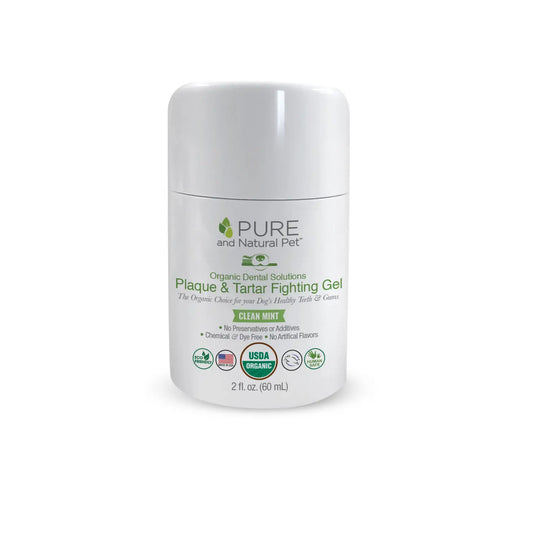 Pure and Natural Pet Organic Dental Solutions Plaque & Tartar Fighting Gel, Mint