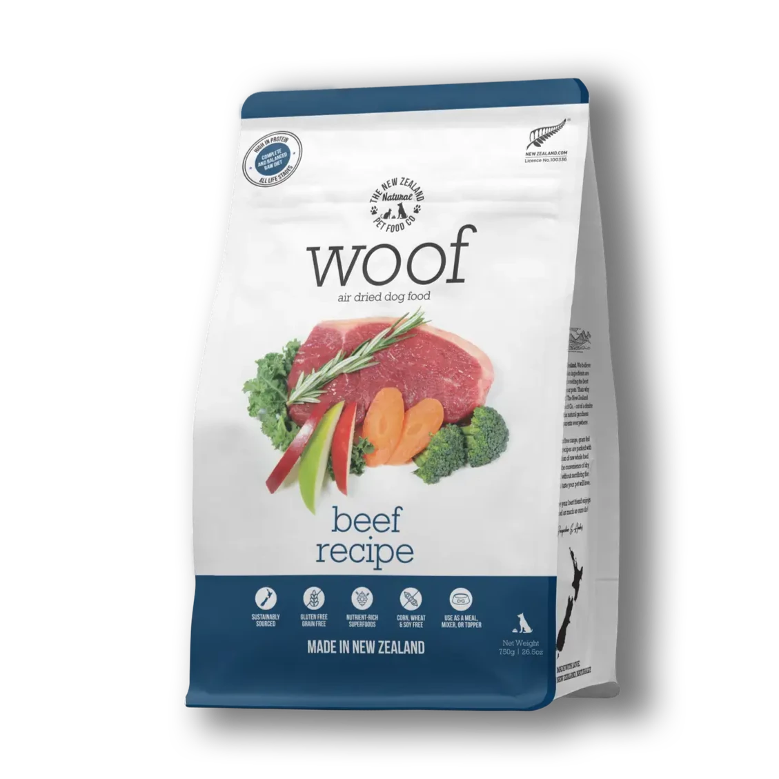 Woof Beef Air Dried Dog Food 26.5oz