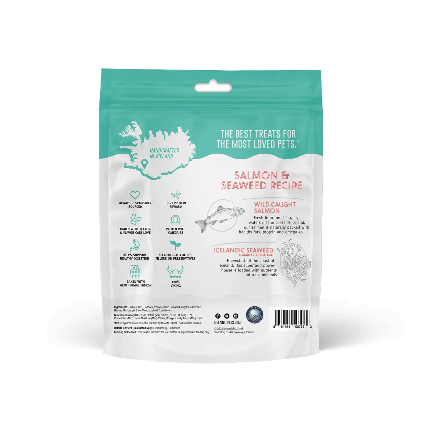 Icelandic+ Soft Chew Nibblets Salmon & Seaweed Cat Treats