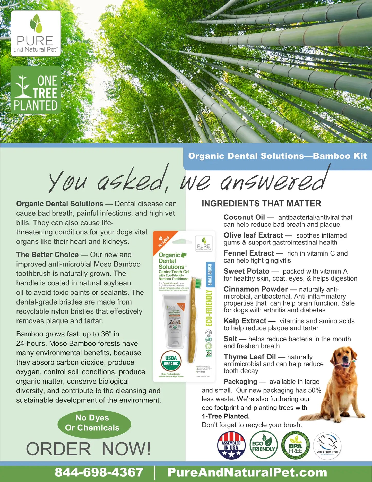 Pure and Natural Pet Organic Dental Solutions