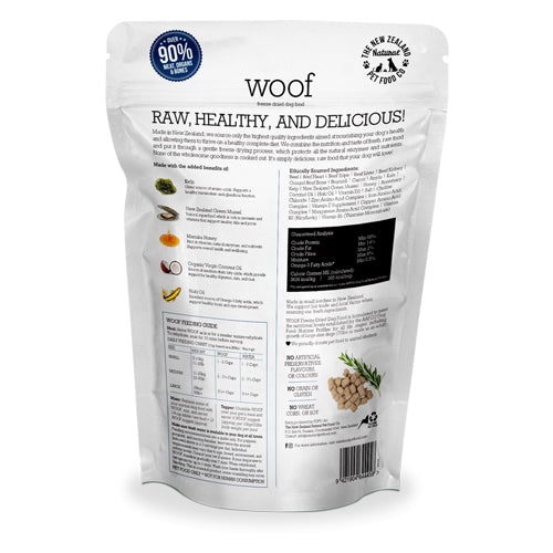 Woof Beef Freeze Dried Dog Food 9.9oz