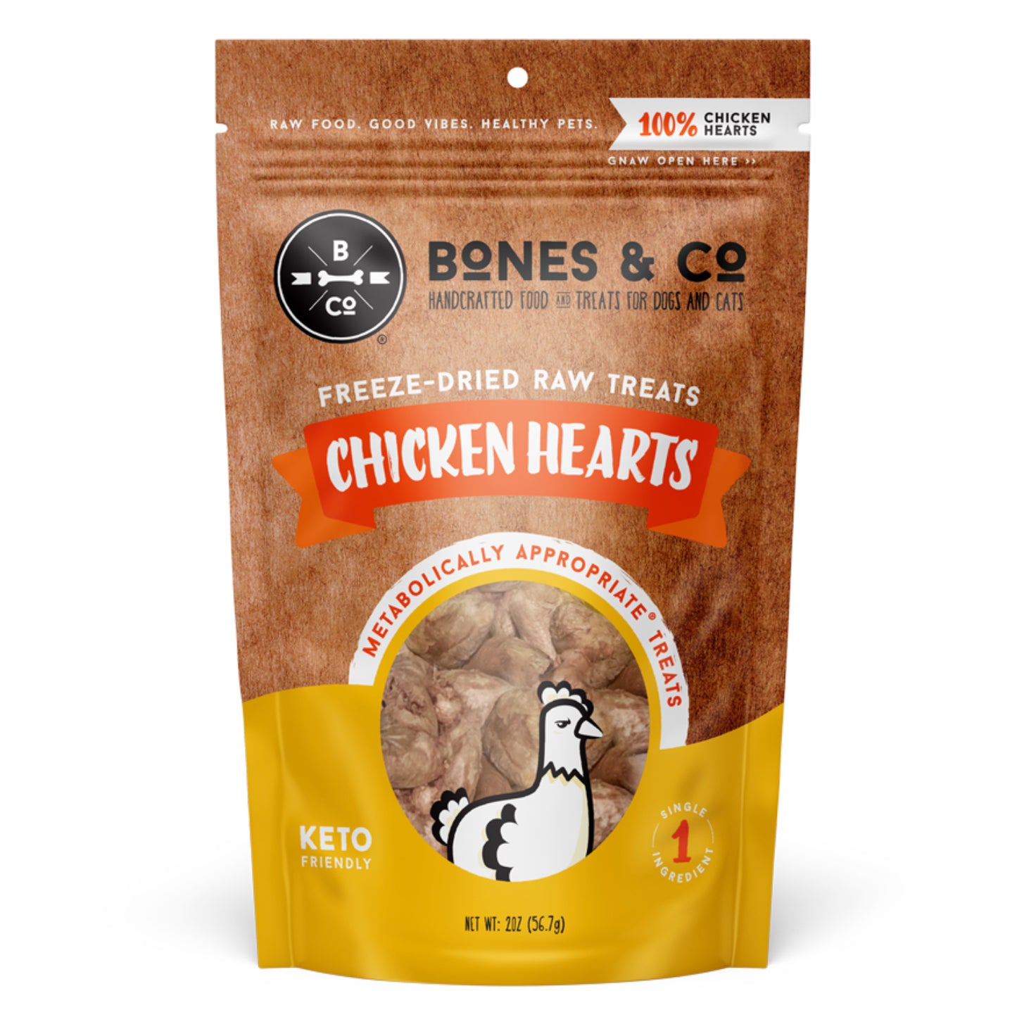 Bones & Co. Freeze Dried Chicken Hearts 1.9oz