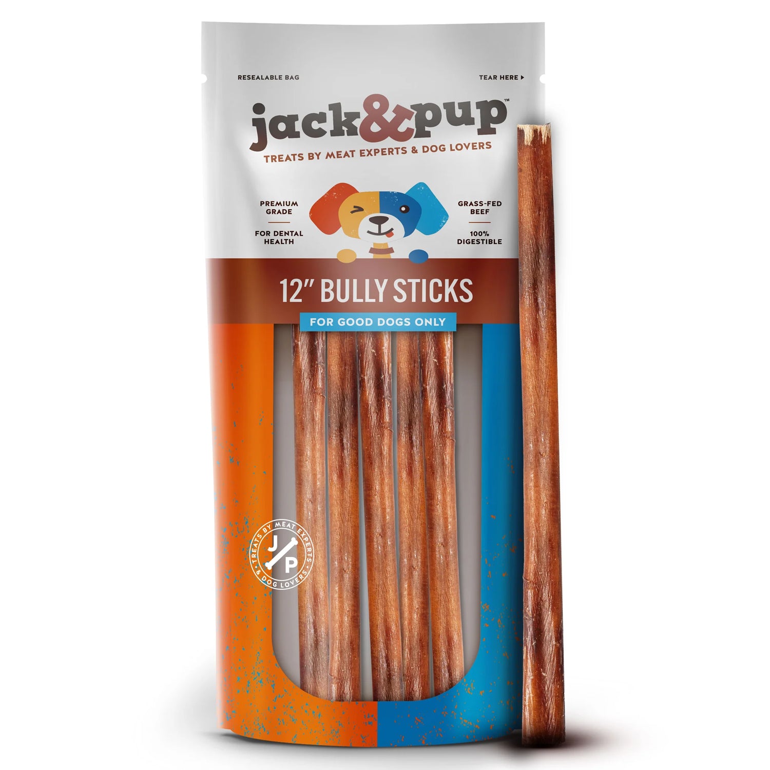 Jack & Pup 12" Bully Sticks 16oz