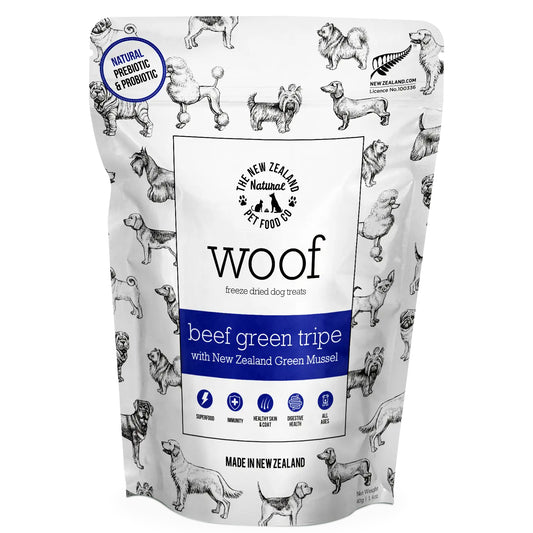 Woof Beef Green Tripe Treats 1.4oz