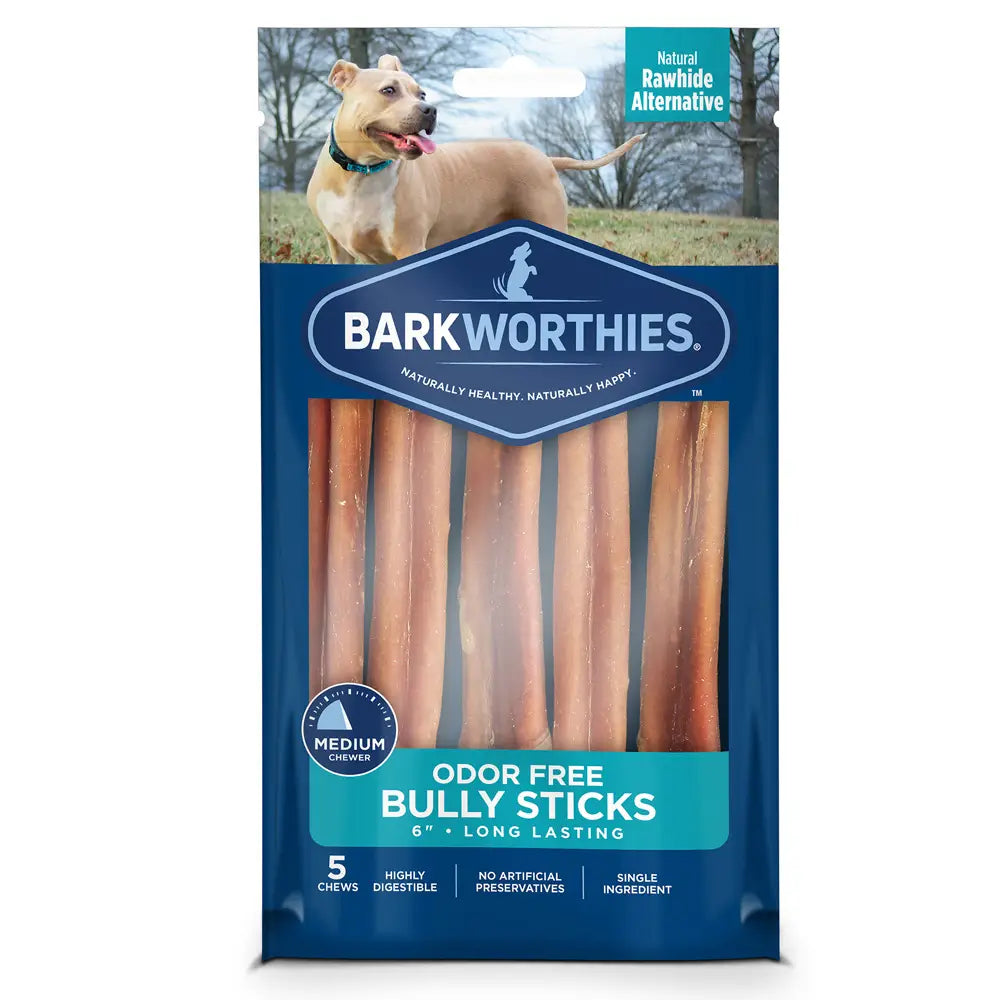 Barkworthies Bully Stick- Odor Free 4" 4oz