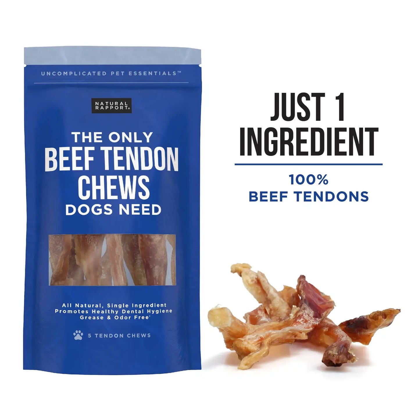 Natural Rapport The Only Beef Tendon Chews Dogs Need