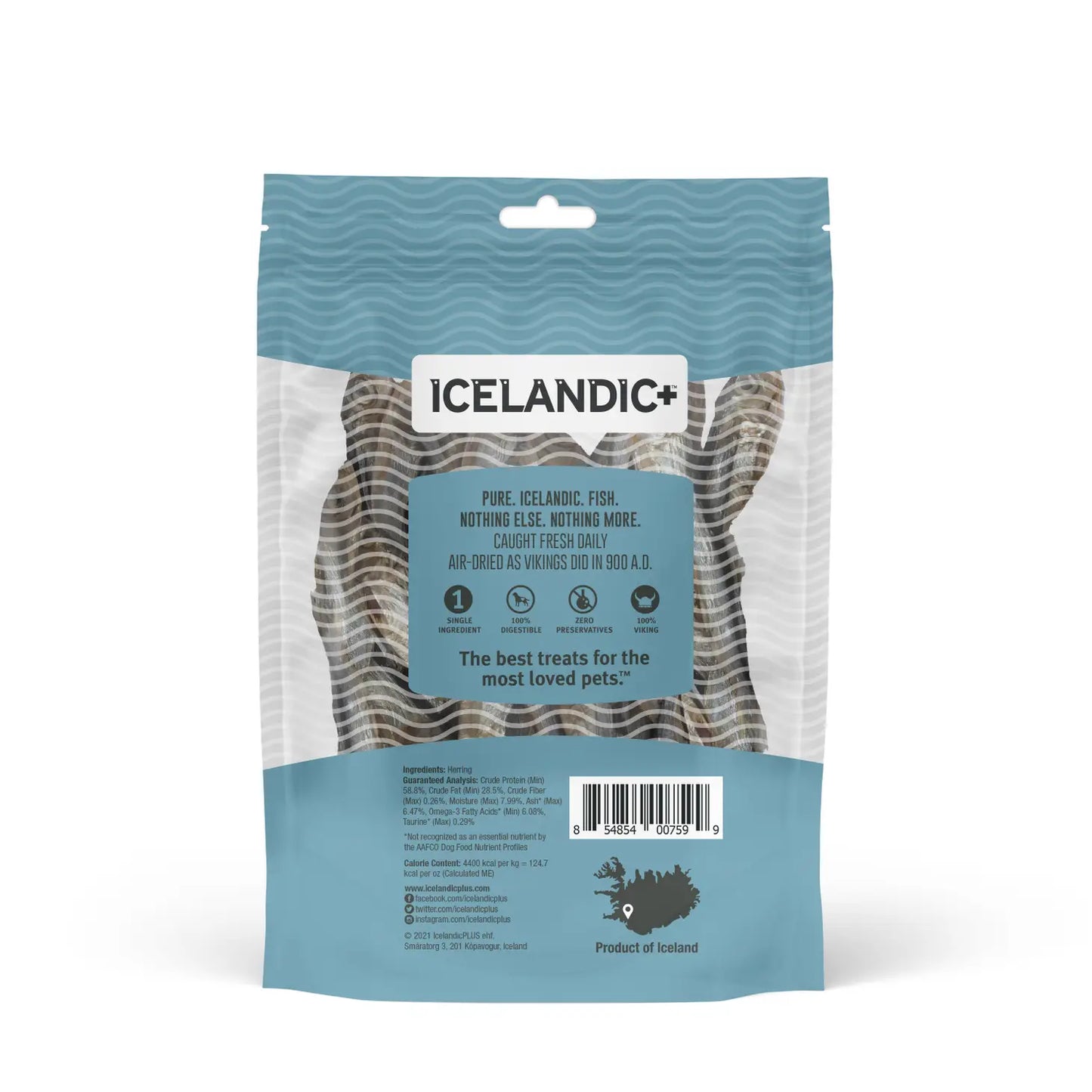 Icelandic+ Herring Whole Fish Cat or Dog Treats 1.5-oz Bag