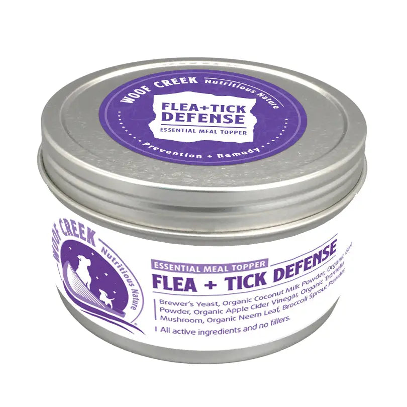 Woof Creek Nutritious Nature's Flea + Tick Defense | Essential Meal Topper for Dogs