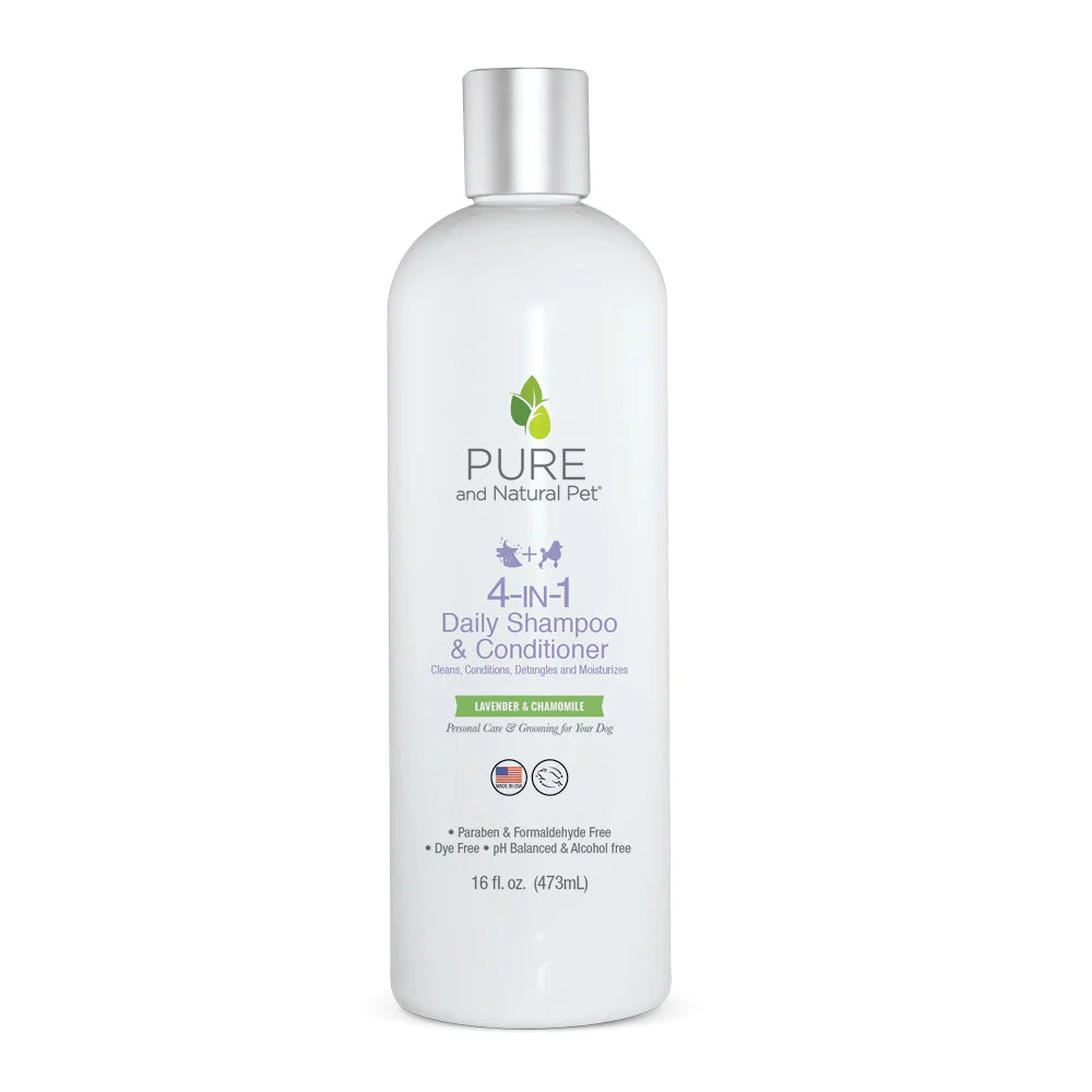 Pure and Natural Pet 4-in-1 Daily Shampoo & Conditioner (Lavender & Chamomile)