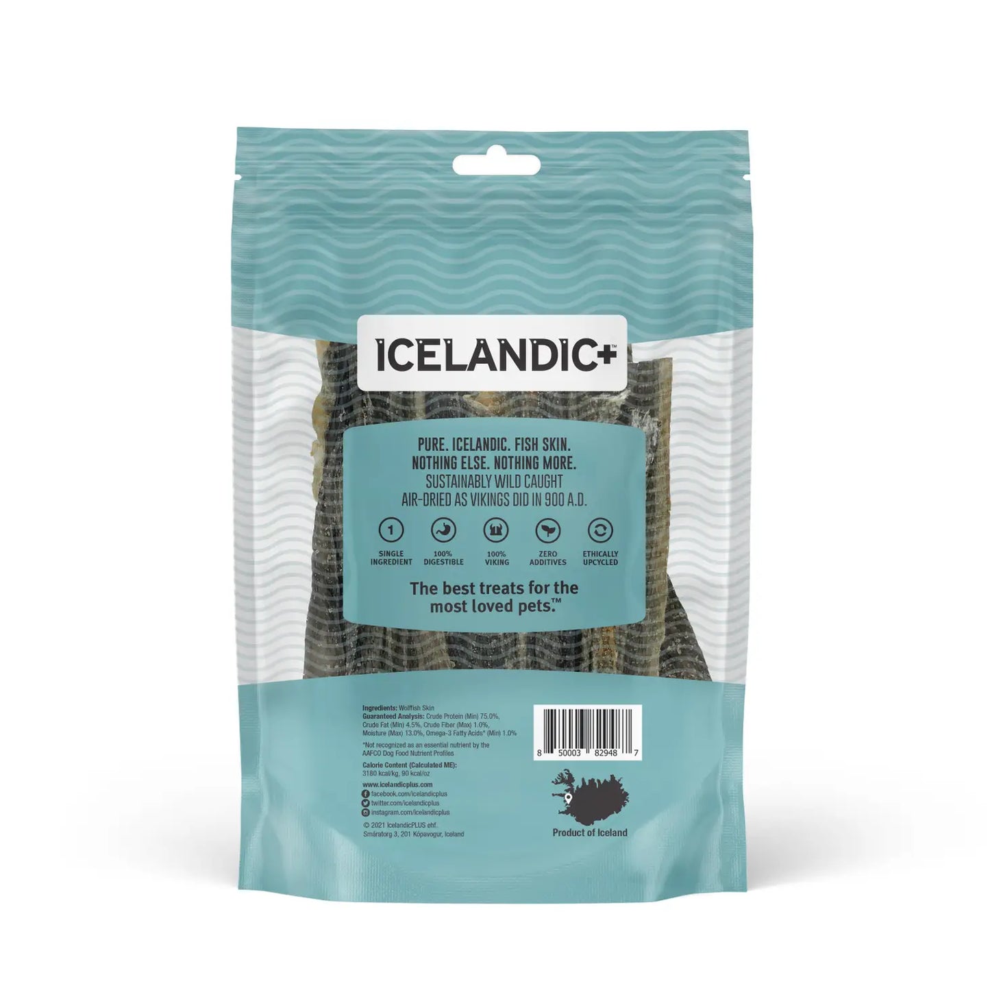 Icelandic+ Wolffish Stick & Pieces Fish Skin Chew Dog Treat 3.0-oz