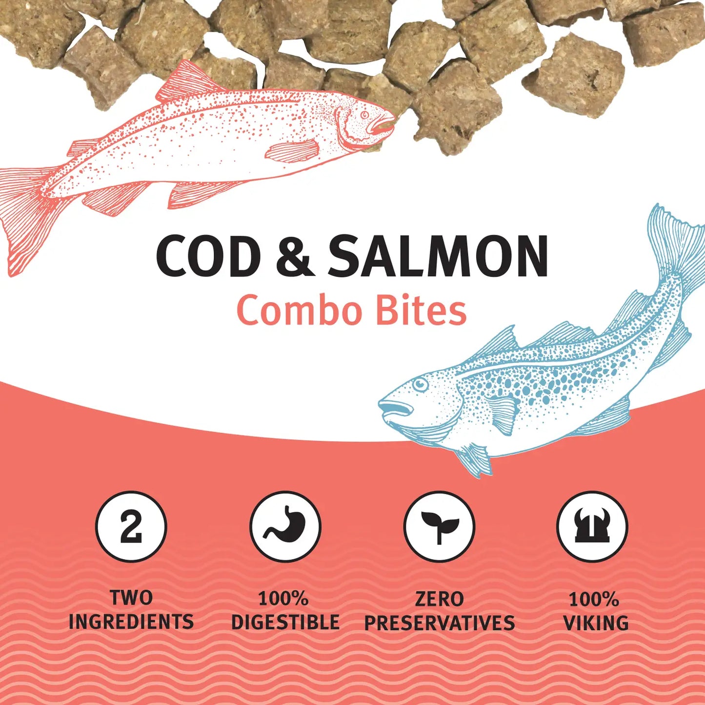 Icelandic+ Cod & Salmon Combo Bites Fish Dog Treat 3.0-oz