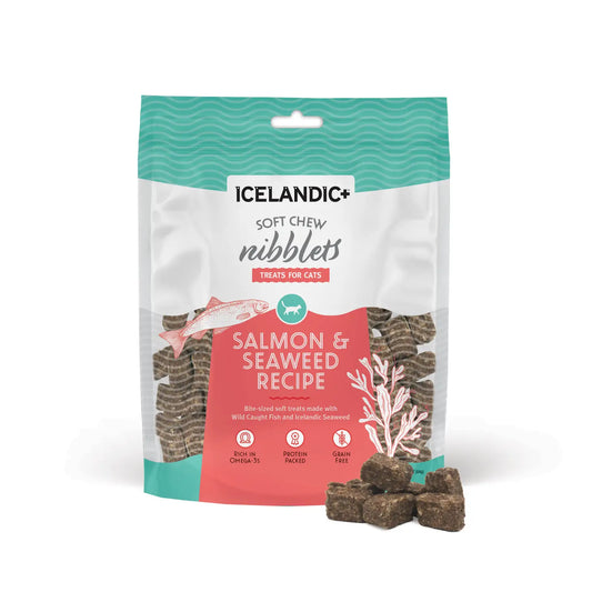 Icelandic+ Soft Chew Nibblets Salmon & Seaweed Cat Treats