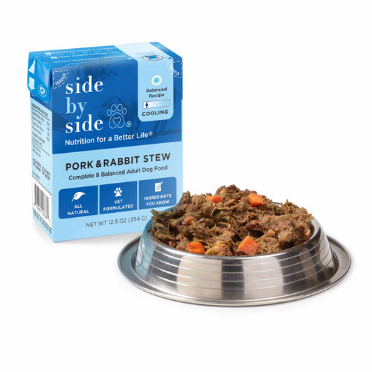 Side by Side Hearty Tetra Stew - Cooling Pork & Rabbit 12.5oz