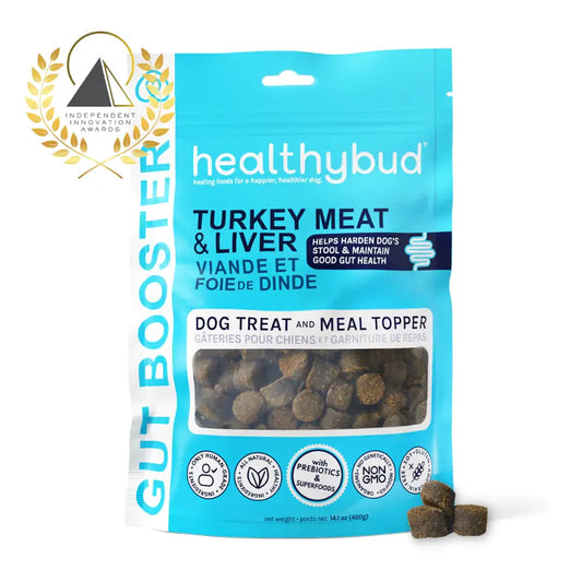 Healthybud Turkey Liver Dog Treat, Gut and Digestion Support 4.6oz